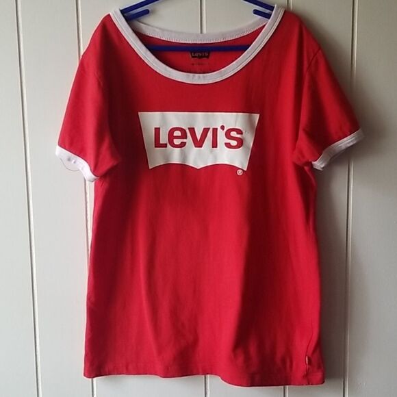 Levi's Girl's L 12-13 yrs red and white tee Shirt - Picture 2 of 6